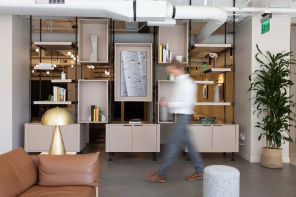 Avanti employee walking through corporate office.