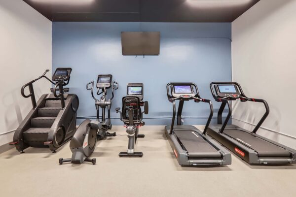 Springs at Alta Mesa apartments fitness center with cardio machines.