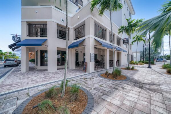 500 Ocean apartments with the Butcher and the Bar restaurant.