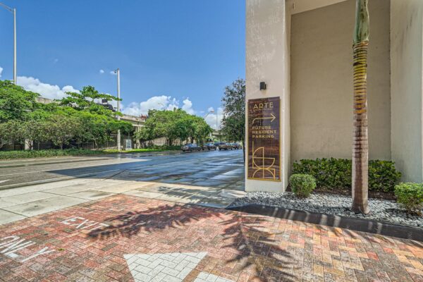 Arte Grand Central apartments future resident parking area.