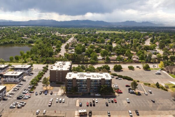 Beacon House apartments with classic brick construction and ample parking.