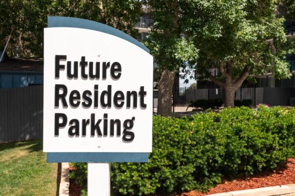 Beacon House apartments with lush landscaping and 