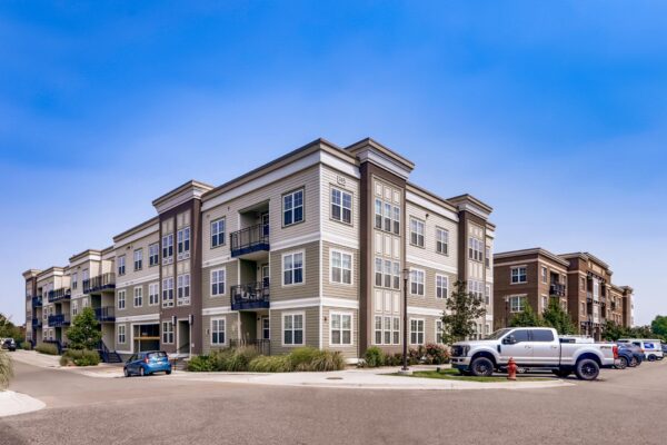 Centre Court apartments with elegant modern construction and ample parking.