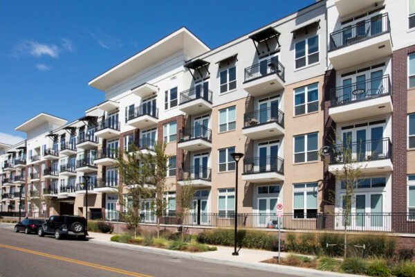 Forum Fitzsimons apartments with modern construction and large balconies.