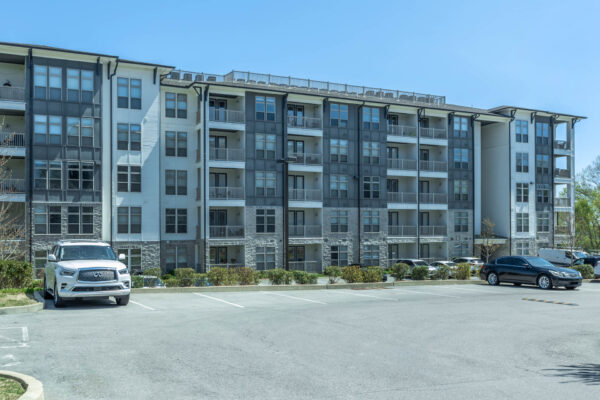 Residence at Old Hickory Lake apartments buildings with parking lot area.