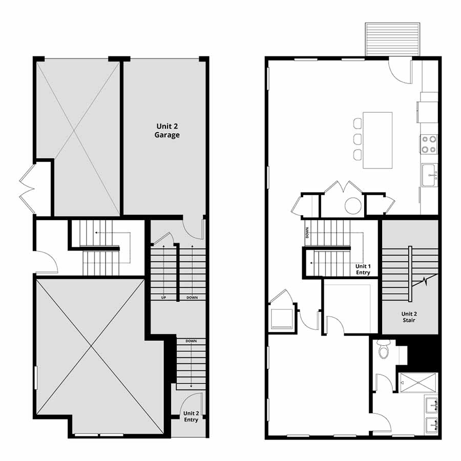 Rendering of the The Drift floor plan with 1 bedroom[s] and 1 bathroom[s] at The Row at Riverbend